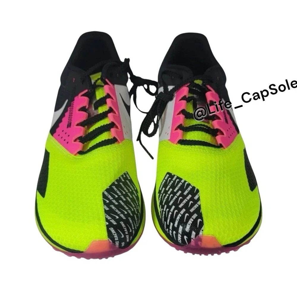 Men's 10 Nike‎ Rival XC 6 Cross-Country Spikes Volt/Black/Hyper Pink DX7999-700